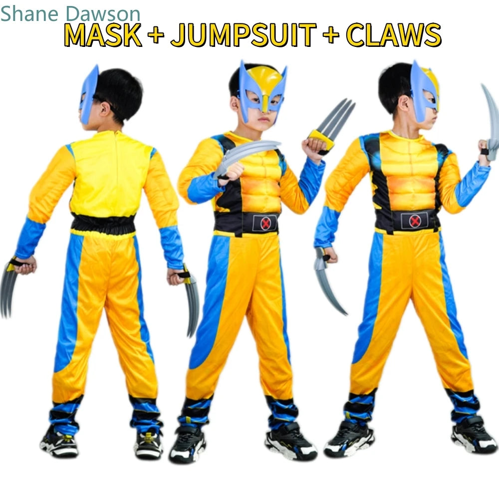 Wolverine Superhero Costume for Kids