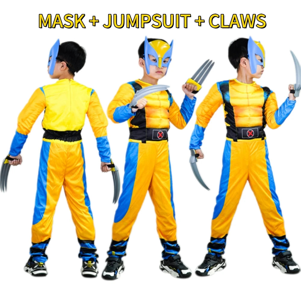 Wolverine Superhero Costume for Kids